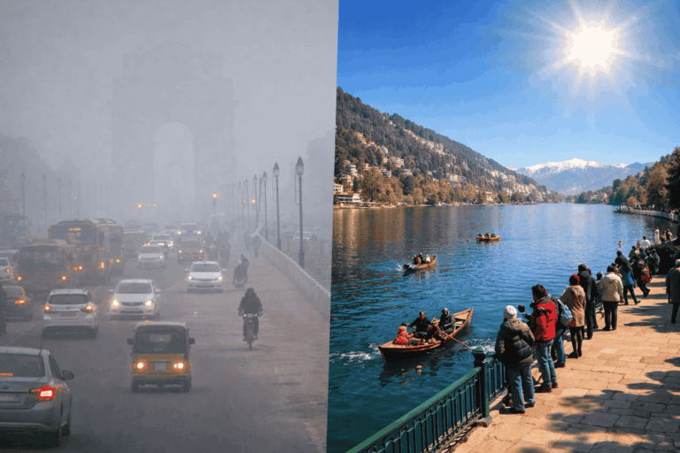 पहाड़ों में धूप, मैदानों में कोहरा: मौसम का उलटा मिज़ाज